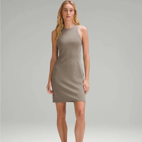 Lululemon Ribbed Softstreme Slim-Fit Tank Dress sz 4 - Picture 10 of 12